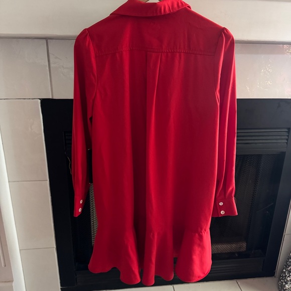 Tuckernuck Red Crepe Callahan Shirt Dress Size M NWT - Picture 6 of 8